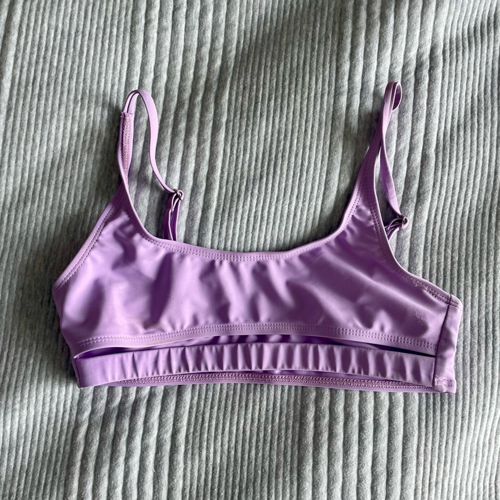 iHeartRaves Lavender Underboob Top - Picture 2 of 3
